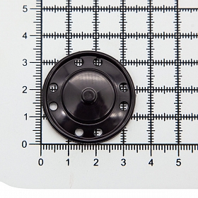 13-1329-14/BLACK-54/set Кнопка пришивная 35мм пластик, черный BIG