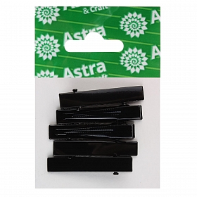 4AR080 Основа для заколки крокодил, черная 4см, 5 шт/упак, Astra&Craft