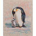 1606 Набор для вышивания ОВЕН 'Пингвины' 17*23см