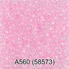 (58573) Бисер прозрачный с цв.центром 10/0, круг.отв., 50г, Preciosa