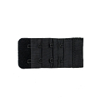 852001 Текстильная застежка с крючками 2*4 для бюстгальтера 35мм, черный, 1шт/упак, Hobby&Pro