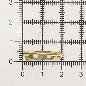 4AR2012 Булавка основа для броши, 2 см, цвет золото, 5 шт/упак, Astra&Craft
