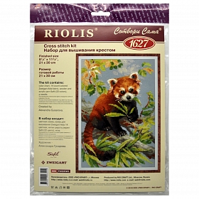 1627 Набор для вышивания Риолис 'Подушка/панно 'Красная панда' 21*30см