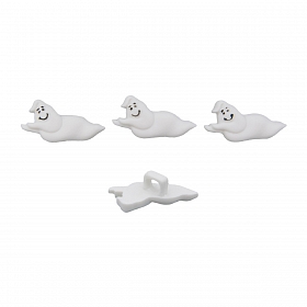 Пуговицы-фигурки 'Летающие привидения' пластик, 3шт/упак, Buttons Galore & More