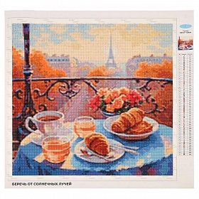 Cr 440185 Алмазная мозаика 'Завтрак в Париже', 40х40см, Cristyle