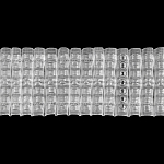 214 Тесьма шторная 1/2 'Параллельная складка' (7 рядов петель, 3 шнура) 85мм*100м, прозрачный