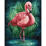 Ag 2572 Алмазная мозаика 'Тропический фламинго', 40*50см, Гранни