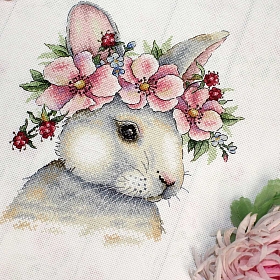 НВ-785 Набор для вышивания МП Студия 'Кролик в цветах' 20*24 см