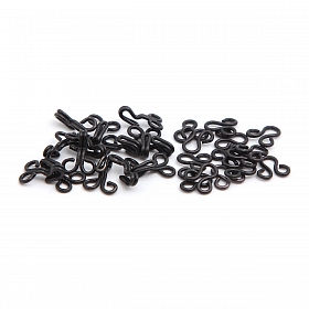 78251 Крючки с петельками одежные 7мм, упак(14шт), сталь, черные PONY