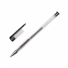 80847 Ручка гелевая черная 'PLASMA' с металлическим наконечником, 0,7 мм