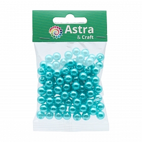 Бусины пластиковые, 'жемчуг', цветные, круглые, 8мм, 25гр, Astra&Craft
