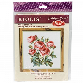 1046 Набор для вышивания Риолис 'Садовые розы', 40*40 см
