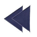 925472 Аппликация Треугольники, большие, /темно-синий цв. Prym