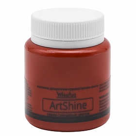 Краска акриловая глянцевая ArtShine, красно-коричневый, 80мл, Wizzart