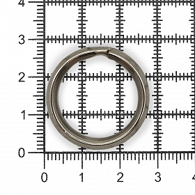 Кольцо для ключей 22мм (28*28мм, d-3мм) металл, никель