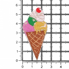 Термоаппликация 'Мороженое', 3*6.6см, Hobby&Pro
