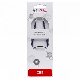 47100 Спицы круговые Zing 4,5мм/60см, алюминий, иолит (фиолетовый), KnitPro