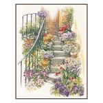 PN-0169680 Набор для вышивания Lanarte 'Лестница в цветах' 27*37 см