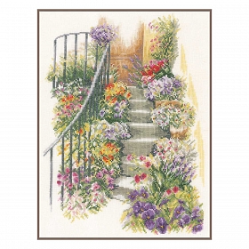 PN-0169680 Набор для вышивания Lanarte 'Лестница в цветах' 27*37 см