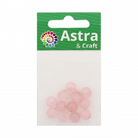 4AR325 Бусины розовый кварц 8мм, 12шт/упак, Astra&Craft