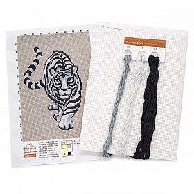 4028 Набор для вышивания 'Белый тигр' 16х24 см