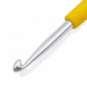 30911 Крючок для вязания с эргономичной ручкой Waves 5мм, алюминий, серебро/ракитник, KnitPro