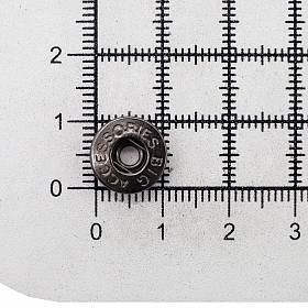 1312 Часть кнопки 5 (S-образная) 11,5мм (B) металл, черный никель BIG