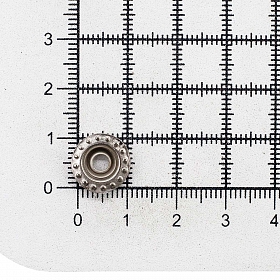 1361 Часть кнопки 306 (O-образная) 12мм (C) металл, никель BIG