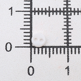 Пуговицы 'Мини' на 2 прокола, 4мм, уп.40шт. +/- 2 шт. (пластик), цв. белый