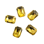 ПЦ002НН1014 Хрустальные стразы в цапах прямоугольные (золото) желтый 10*14мм, 5шт/упак Astra&Craft