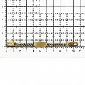 ГНУ360 Вешалка-цепочка 102*8мм, металл, бронза