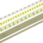 Набор репсовых лент 5 шт, 45 м (2 шт по 18 м и 3 шт по 3 м), цвет бледно-зеленый