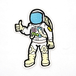 Термоаппликация 'Космонавт', бело-желтый 9*6см, Hobby&Pro
