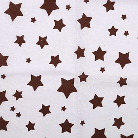 Бязь набивная рис 13165 вид 20 Комфорт 'Звезда', шоколад, 50*50 см, Astra&Craft
