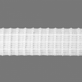 С01/50 Тесьма шторная 1/2 'Параллельная складка' (3 шнура) для велькро 50мм*50м, белый