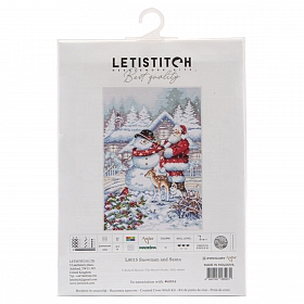 L8015 Набор для вышивания LetiStitch 'Снеговик и Санта' 33*22см
