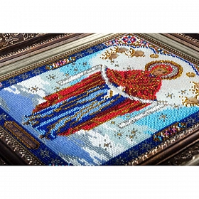 В174 Набор для вышивания бисером 'Кроше' 'Богородица Покрова', 20x25 см