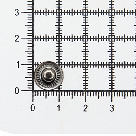 1228 Часть кнопки 520 (S-образная) 11,5мм (C) металл, черный никель BIG