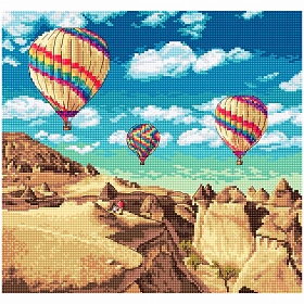Leti961 Набор для вышивания LetiStitch 'Воздушные шары над Гранд-Каньоном' 23,5*25см