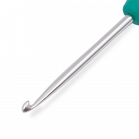 30903 Крючок для вязания с эргономичной ручкой Waves 2,5мм, алюминий, серебро/нефритовый, KnitPro