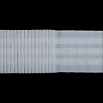 C178 Тесьма шторная нефикс. 'Параллельная складка' (3 ряда петель, 3 шнура) 75мм*50м, белый