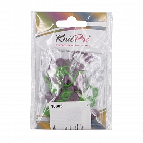 10805 Маркеры для вязания 'Булавка', пластик, зеленый/бордовый, 30шт, KnitPro