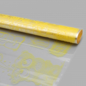 Пленка 'Мишки' ярко- желтая, 70см*9,14м +/- 5%