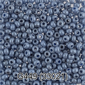 (33021) Бисер окрашенный с жемчужным покрытием 10/0, круг.отв., 50г, Preciosa