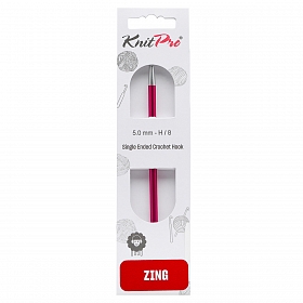 47471 Крючок для вязания Zing 5мм, алюминий, рубиновый, KnitPro