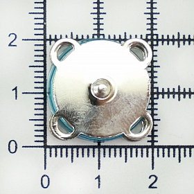 62145/set Кнопка магнитная пришивная 'С ушками' 18мм металл, никель BIG