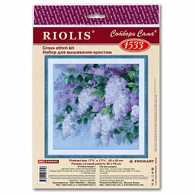 1533 Набор для вышивания Риолис 'Сирень после дождя', 45*45 см