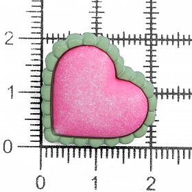 Пуговицы-фигурки 'Весенние сердечки 2' пластик, 3шт/упак, Buttons Galore & More