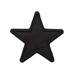 016 Термоаппликация 'Звезда', черный, 60*59мм упак/10 шт