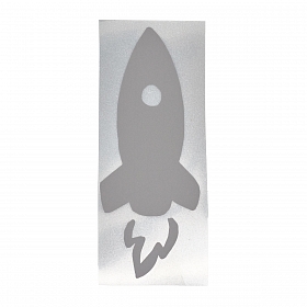 Светоотражающая наклейка на одежду 'Ракета' 6*6см